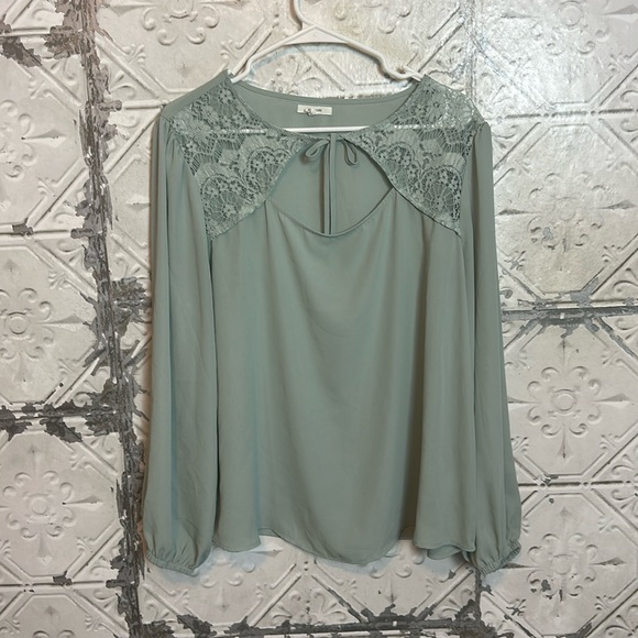 Maurices Tops - Light blue lace Maurice’s blouse